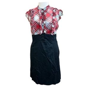 Torrid body con plaid block dress 14